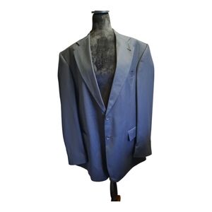 John Blair Men's Classic Gray Blazer 42 And Pant 36x33 Stripes